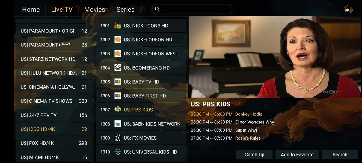 VoodIPTV zendercategorieen voor Nederlandse huishoudens afbeelding